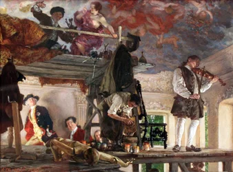 Kronprinz Friedrich besucht den Maler Pesne